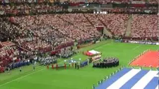 EURO 2012: Polska - Grecja - Hymny i prezentacja Polaków / National Anthems of Poland and Greece