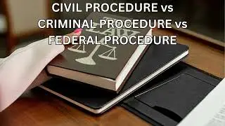 ⚖️ Civil vs Criminal vs Federal Procedure #law  #court  #rights