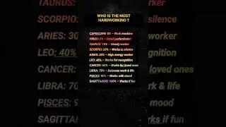 who is the most hardworking...#zodiacsign #zodiac #astrologysign #astrology