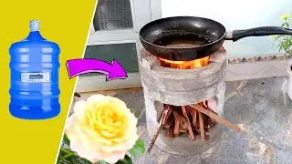 Smart and Easy Stove Molding, Use Plastic Bottle to Cast Stove