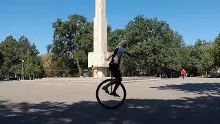 Unicycling on a 36