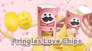 Cute Valentine's Gift Tutorial! DIY Pringles Love Chips 🩷