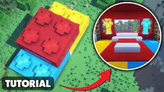 🪀 How to BUILD a LEGO HOUSE *Functional for SURVIVAL* | ⛏ Minecraft tutorial