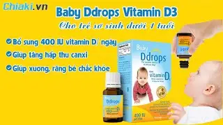 Baby Ddrops Vitamin D3 Cho Trẻ Sơ Sinh 90 Giọt Của Mỹ