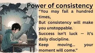 The power of consistency||learn English through motivational story 🔥|level 3✅