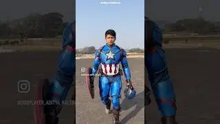 Making of Captain America Cosplay #captainamericacosplay  #collegerivals #marvelcosplay #cosplay