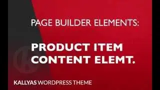 Product item content (Page Builder Element in Kallyas WordPress theme v4.0 )