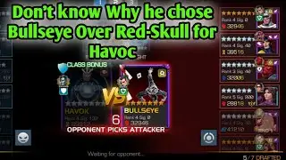 Don't know why he chose Bullseye over Red-Skull for Havoc? | Battle Grounds Invade meta MCOC