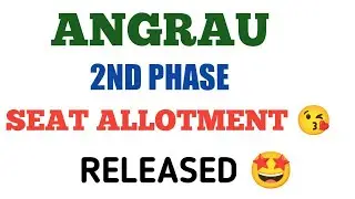 AP EAMCET BIPC  ANGRAUBSC AG VETERINARY ANGRAU 2ND PHASE SEAT ALLOTMENT RELEASED 🤩