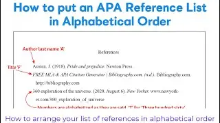 How to arrange your list of references in alphabetical order in Word  #reference #apaformat