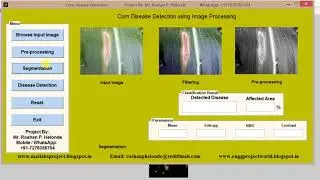 Matlab code for Corn Disease Detection using image processing