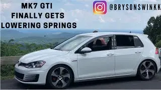 Messing around in shop installing h&r springs on the mk7 gti