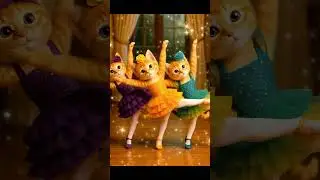 Colorful Ballerina Kitty Lightning Ballet #Shorts #kitten #cute #dance #catlovers #ballet