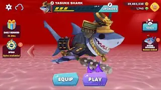 NEW YASUKE SHARK UNLOCKED AND GAMEPLAY - Hungry Shark Evolution