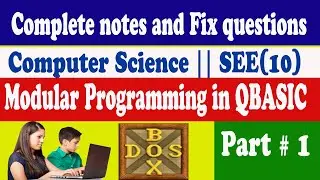 Modular programming in QBASIC Part 1 for SEE