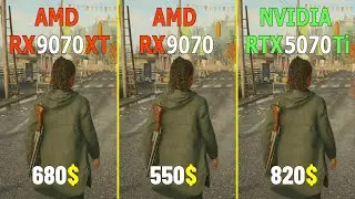 Test RX 9070 XT vs RX 9070 vs RTX 5070 Ti Test in 10 GAMES Native - RT - DLSS/FSR