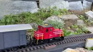 Lastprobefahrt der LGB Sch&ouml;malok mit Bleiakku 12V