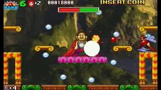 Bomb Kick (Arcade) Budha Boss Battle