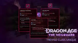 Unique Item #1: Treviso - Dragon Age: The Veilguard (No Commentary) - Class Weapon