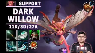 Dark Willow Soft Support | 7.32e | Tims Pos 4 DW Play | Dota 2 Immortal Gameplay