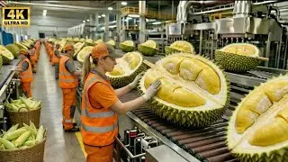 This Smelly Fruit Becomes Creamy Custard 😳 | Durian Factory Process