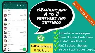 Latest GBWhatsapp 16.00.0 all features in hindi ||