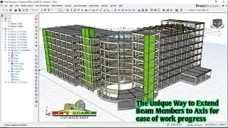 How to Extend Beam Members from One Axis to Another in Protastructure