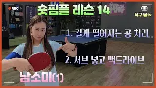 남소미 숏핌플 레슨 14_서브 넣고 백드라이브_잡아야 떨어져!!