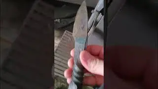 Forging Railroad Spike Knife