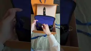 Unboxing the Louis Vuitton Diane Bag | Black Empreinte Leather + Blue Interior #louisvuitton