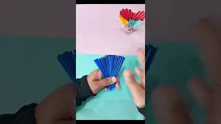 Rainbow fan | paper fan 😍 #art #comedy #viealreels #diy #viralreels #rainbow #craft #viralvideos