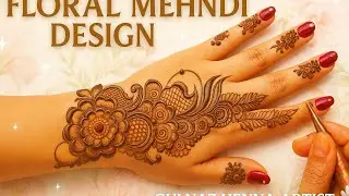 Simple floral mehandi design ll stylish back hand mehandi design with flowers ll Arabic style