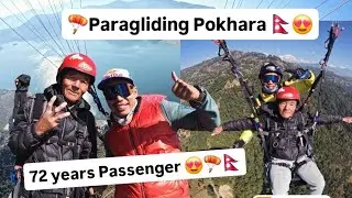 Paragliding Pokhara Sarangkot🇳🇵🪂!!Happy Passengers Enjoying Flying😍