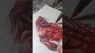 Can we hit 3.6M likes?🥹❤️&zwj;🩹 | Hanuman ji drawing🚩| #shorts #hanuman #mahadev #krishna #durga