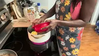 Another day in my kitchen neck bones cabbage rice and cornbread