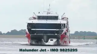 Fast Ferry at Full Speed! 🌊 Halunder Jet in Cuxhaven #ShipSpotting 4K