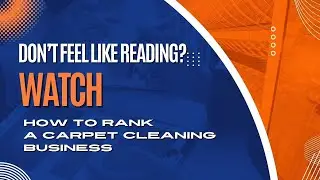 SEO For Carpet Cleaning | Advice on How to Rank From an SEO Company for Carpet Cleaners