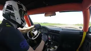 Slalom Ausrutscher mit alten Semi-slicks bei Ansbach&hellip; BMW E30 318is, 27.04.25 Rothenburg o.d. Tauber