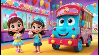 Learn Colors with Ice Cream Scoops &ndash; Candy Train Adventure | Fun Ice Cream Nursery Rhyme for Kids |
