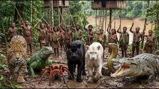 Korowai Tribe vs Wild Amazon | Ultimate Survival Full Compilation