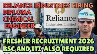 Diploma chemical Vacancy in Reliance| Career in Reliance Industries| Diploma recruitment in Reliance
