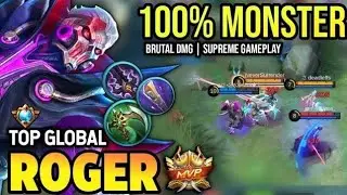 Roger 100% Monster Supreme геймплей || roger jungle Лучшая сборка и эмблема 2025 года