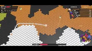 Hexanaut io: Capturing the map 100 percent win. Free for all