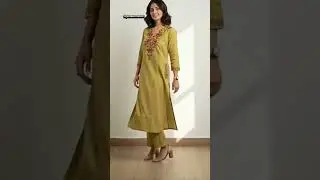 Effortless Professionalism: SEAKART Embroidered Tunic & Pant Co-ord Set