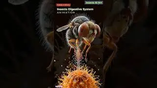 Insects Digestive System Animation | Insects Anatomy | Insects AI Art | 01