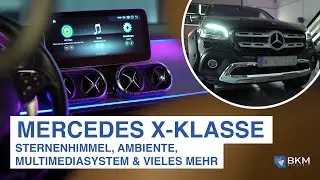 BKM Ambientebeleuchtung Mercedes X-Klasse 470 I Sternenhimmel, BKM Mulitmediasystem, Alcantara Dach