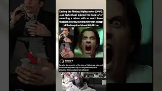During the filming Nightcrawler (2014), Jake Gyllenhaal hit the mirror because