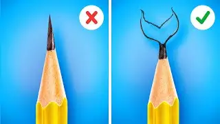 ASTUCES INTELLIGENTES POUR L'&Eacute;COLE ET FOURNITURES DIY 📚 Dessin au Crayon 🎨 Bricolages par 123 GO