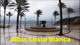 Albir, Costa Blanca, Spain. Early Tuesday Morning Storm Hit Promenade Walking Tour 🇪🇸