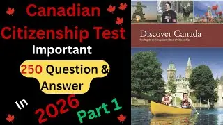 Canadian Citizenship Practice Test  Part 1  (2026 )